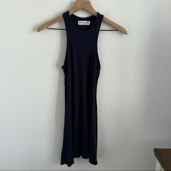 Fighting Eel Navy Blue Stretchy Tank Dress Small - Picture 1 of 9